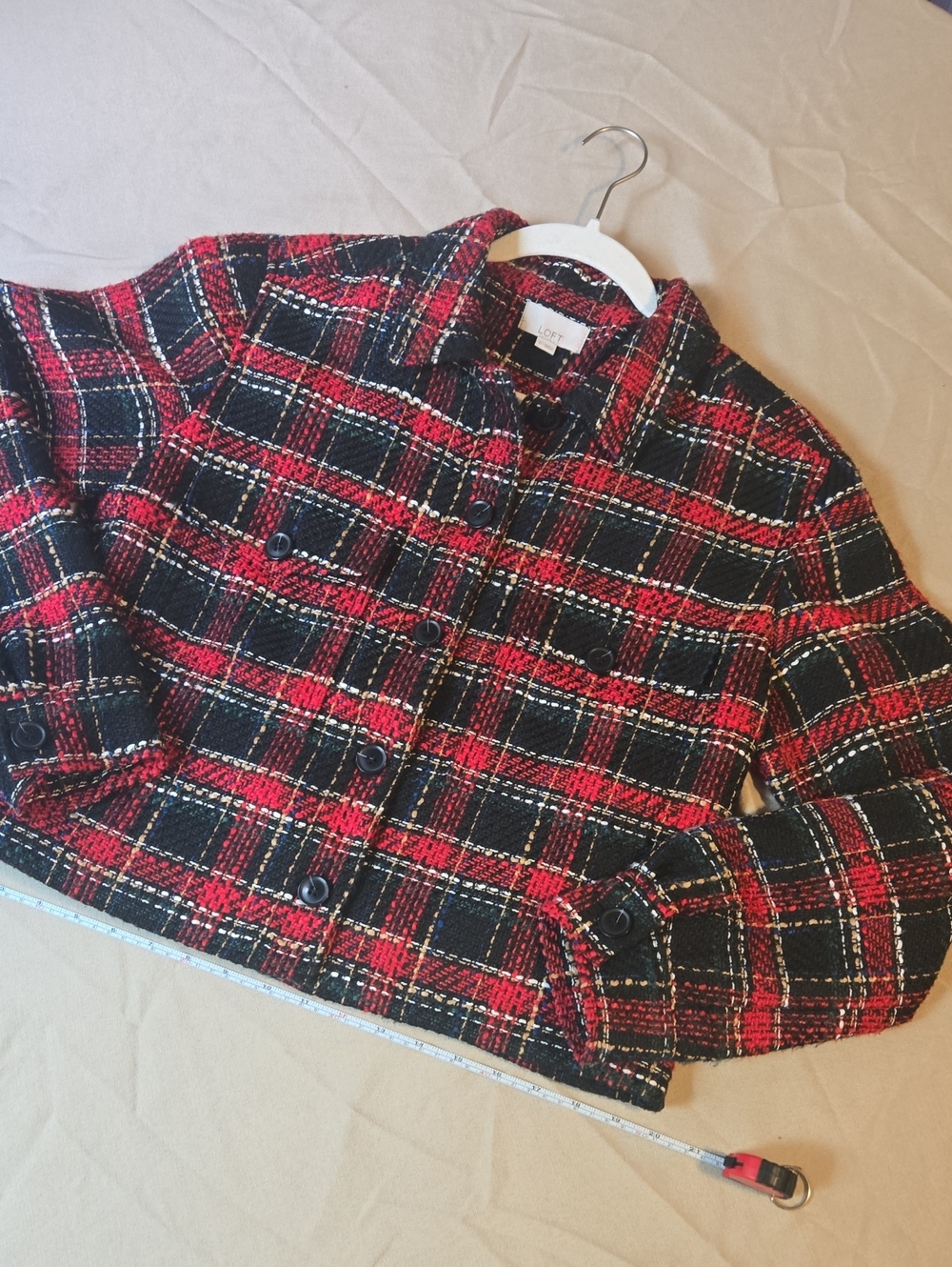 Tweedy Fall Cropped Jacket From Anne Taylor LOFT Small | $20
